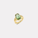 5.88ct Cushion Mint Green Tourmaline Vein Ring