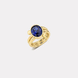 7.18ct Oval Blue Sapphire Vein Ring