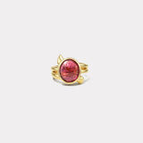 8.45ct Oval Rubellite Vein Ring