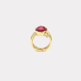 8.45ct Oval Rubellite Vein Ring