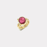 8.45ct Oval Rubellite Vein Ring