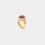 8.45ct Oval Rubellite Vein Ring