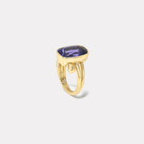 8.58ct Elongated Cushion Tanzanite Vein Ring