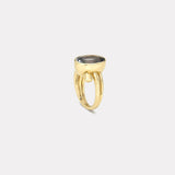 8.9ct Oval Unheated Tanzanite Vein Ring