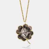 Talisman Grandfather Clover Pendant - Rhodochrosite
