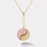 Yin Yang Pendant - Pink Opal