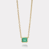 3.27ct Emerald Heirloom Bezel Pendant