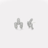 Magna Stud Earrings with Pavé Diamonds