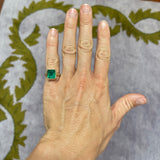 3.69ct Emerald Heirloom Bezel Ring