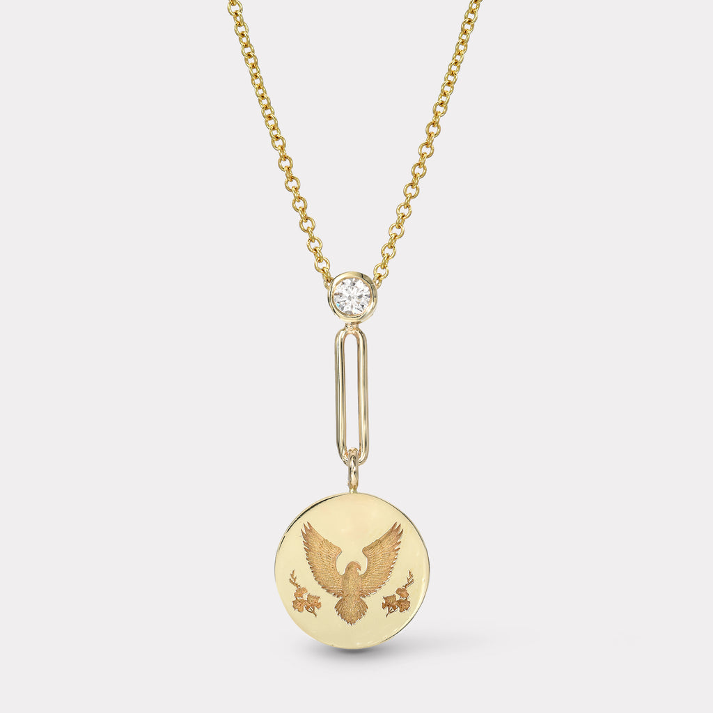 Mini Honor Pendant on 18" Drop Loop Chain