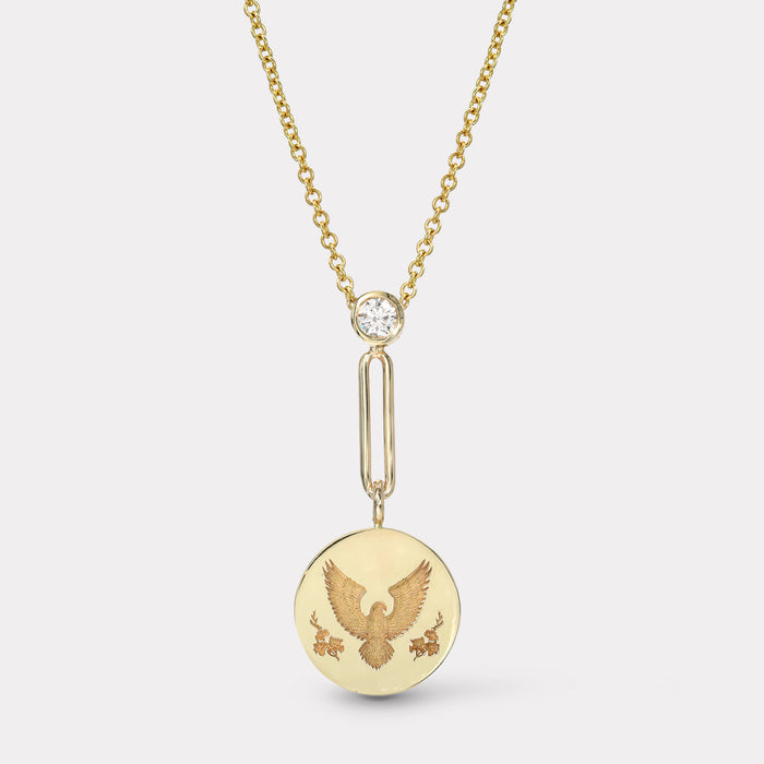 Mini Honor Pendant on 18" Drop Loop Chain
