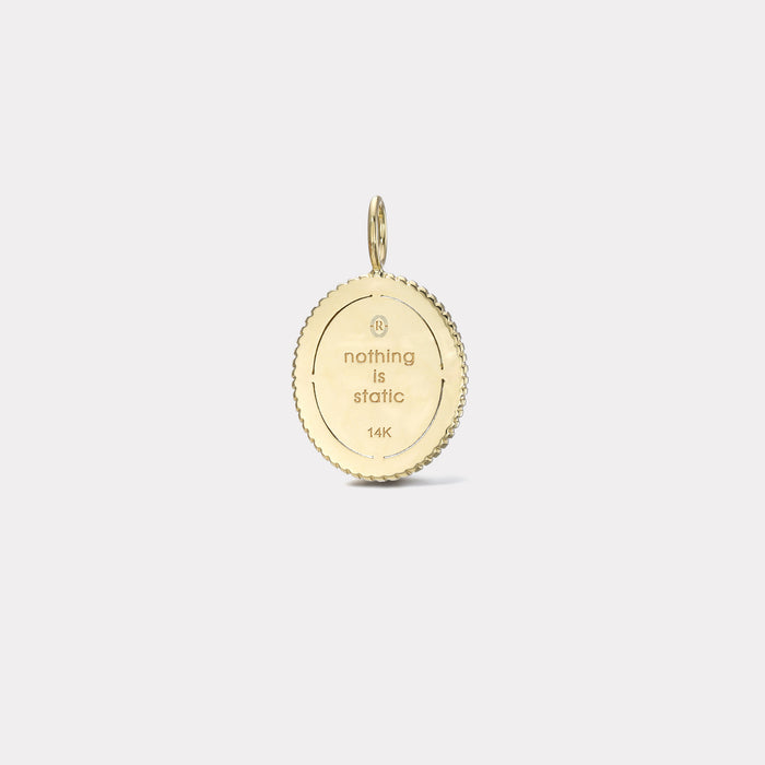 Twisted Gold Frame Ouroboros Charm