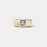 Pleated Solitaire Band - 1.24ct Lavender Spinel