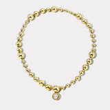 Cascading Domino Ball Chain with 1.68ct Round Diamond