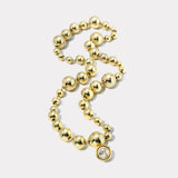 Cascading Domino Ball Chain with 1.68ct Round Diamond