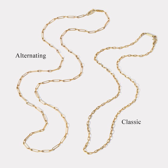 Handmade Alternating Link Chain