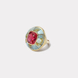 Lollipop Ring - 8.05ct Mahenge Spinel in Turquoise