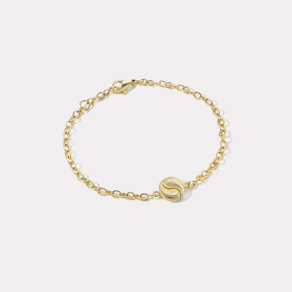 Mini Yin Yang chain link Bracelet