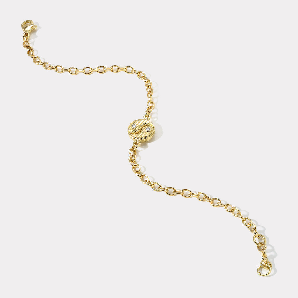 Mini Yin Yang chain link Bracelet