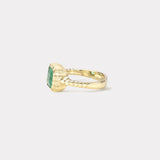2.03ct Emerald Heirloom Bezel Ring