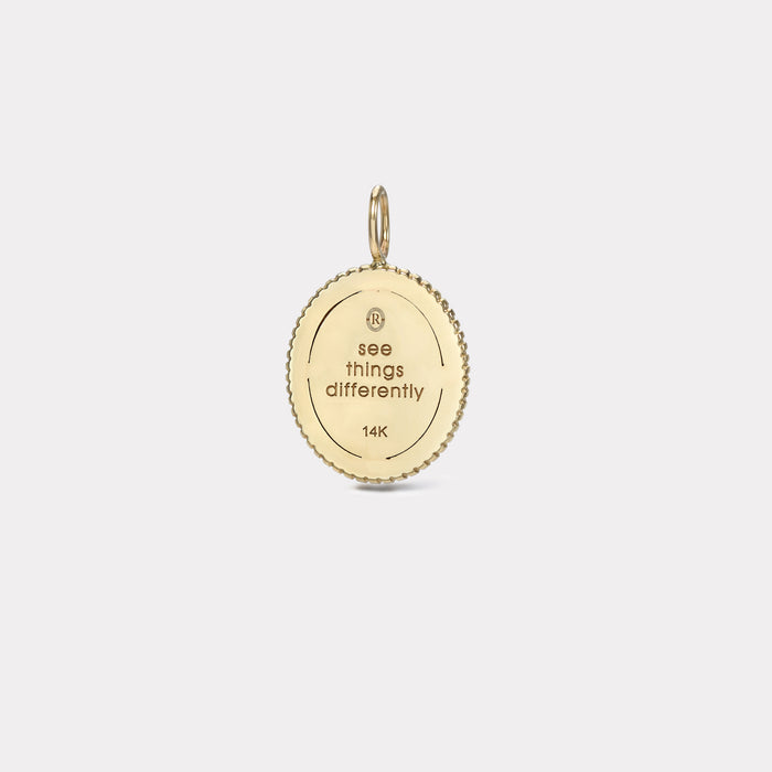 Twisted Gold Frame Owl Charm