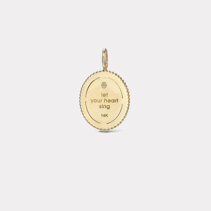 Twisted Gold Frame Swan Charm