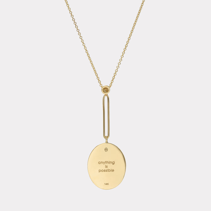 Grandfather Fantasy Signet Pendant Necklace - Flying Pig