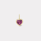 2ct Heart Mauve Tourmaline Heirloom Bezel Charm