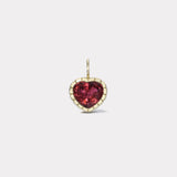 2ct Pink Tourmaline Heart Heirloom Bezel Charm