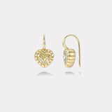 3.07ct GIA Fancy Light Yellow Diamonds Heirloom Bezel Earrings