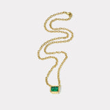 2.6ct Emerald Heirloom Bezel Pendant