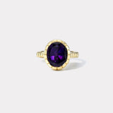 4.08ct Amethyst Heirloom Bezel Ring