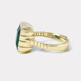 5.10ct Brazilian Emerald Heirloom Bezel Ring