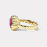 5.6ct Bubblegum Pink Tourmaline Heirloom Bezel Ring