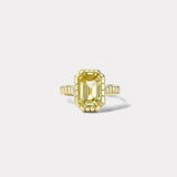 5.88ct Unheated Yellow Sapphire Heirloom Bezel Ring
