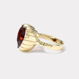 8.57ct Heart Red Tourmaline Heirloom Bezel Ring