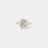 5.43ct GIA Sky Blue Sapphire Heirloom Bezel Ring