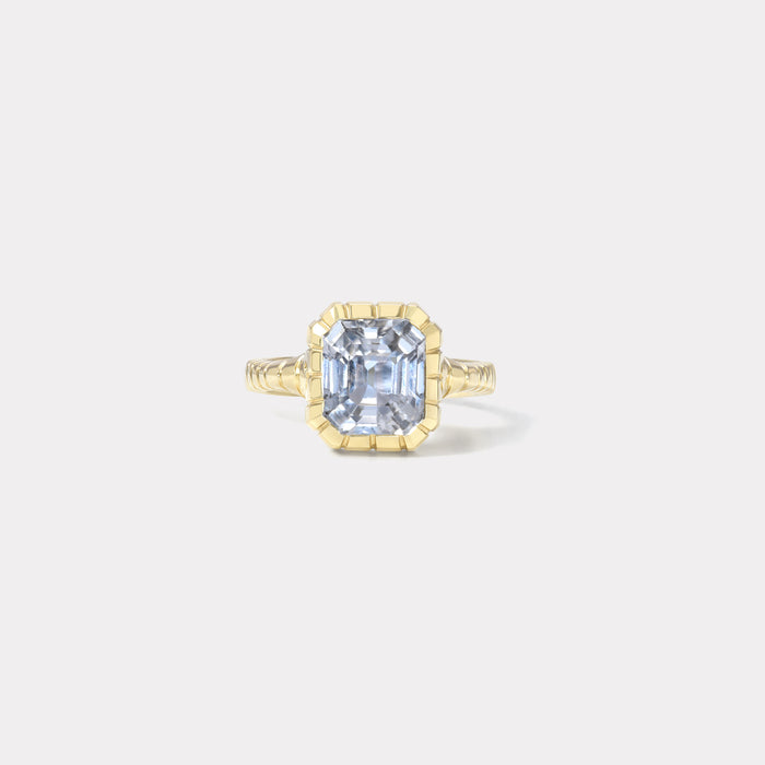 One of a kind GIA certified 5.43ct Sky Blue Sapphire Ring