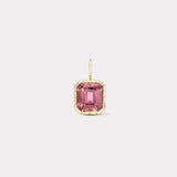 Heirloom Bezel with Emerald Cut 4.65ct Pink Tourmaline