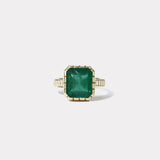 3.69ct Emerald Heirloom Bezel Ring