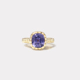 4.08ct Unheated Purple Sapphire Heirloom Bezel Ring