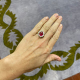 4.5ct Mahenge Spinel and Diamond Heirloom Bezel Ring