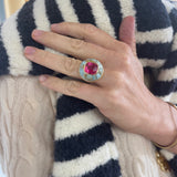 8.05ct Mahenge Spinel in Turquoise Lollipop Ring