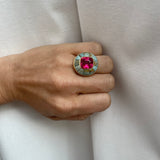 8.05ct Mahenge Spinel in Turquoise Lollipop Ring