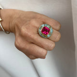 8.05ct Mahenge Spinel in Turquoise Lollipop Ring