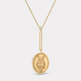 Grandfather Fantasy Signet Pendant Necklace - Owl