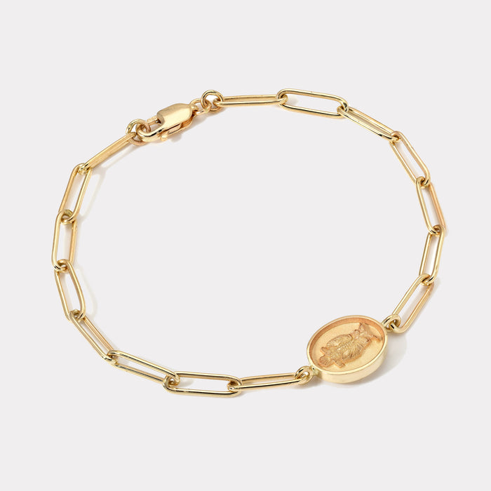 Fantasy Signet Link Bracelet - Owl