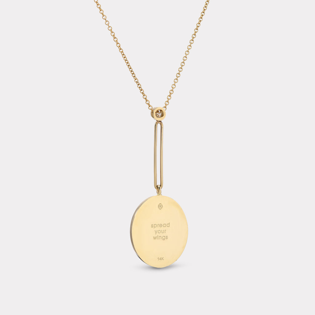 Grandfather Fantasy Signet Pendant Necklace - Butterfly