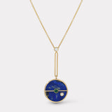 Signature Compass Pendant with Lapis and Emerald