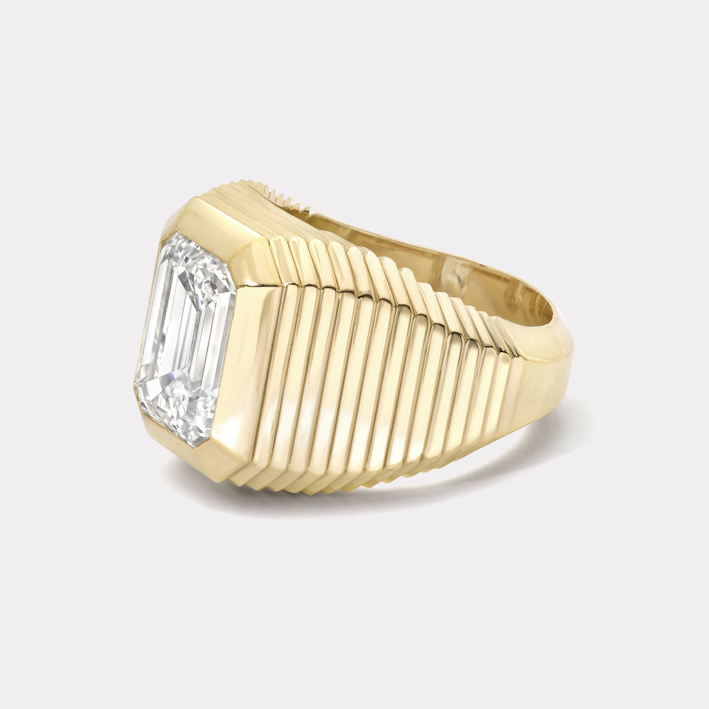 5.06ct Diamond Pleated Solitaire Ring